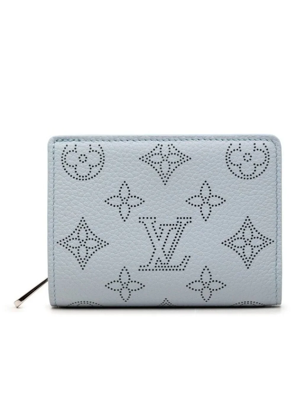 Louis Vuitton Monogram Mahina Portefeuille Clair Bifold Wallet Compact Blue
